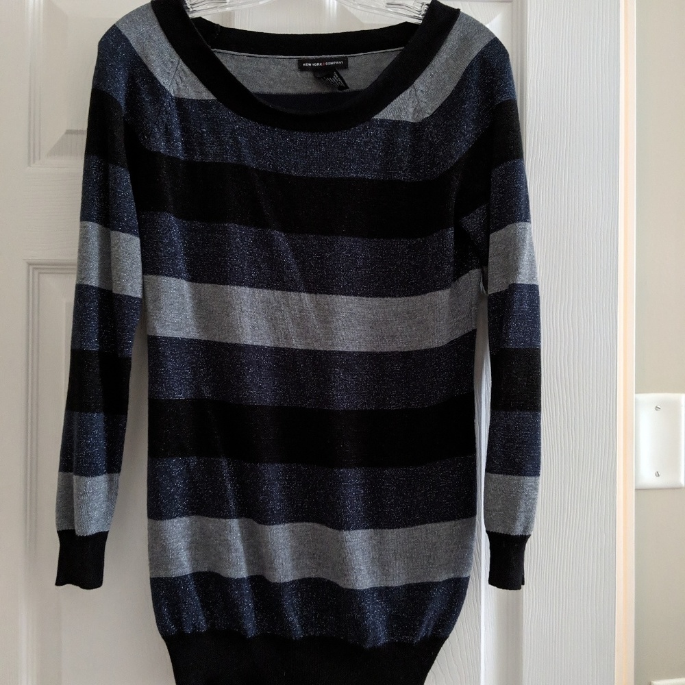 Blue striped sweater